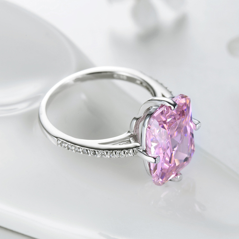 The S925 Rectangle Zirconia Statement Ring - Image 3
