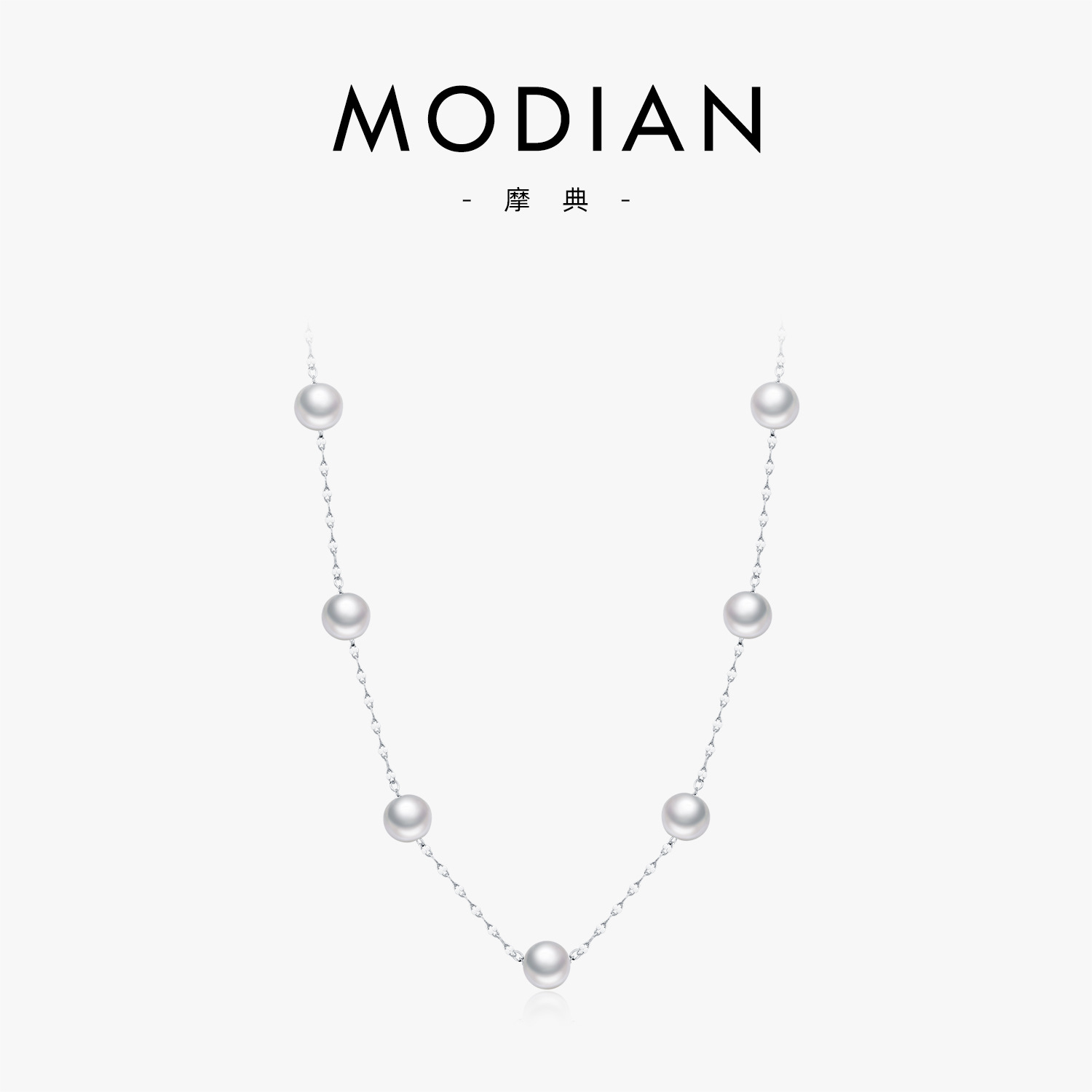 The S925 Sterling Silver Crystal Pearl Necklace