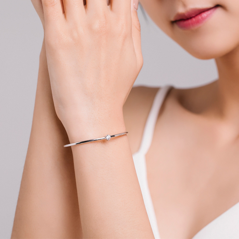 The Adjustable Diamond Sterling Silver Bracelet - Image 2