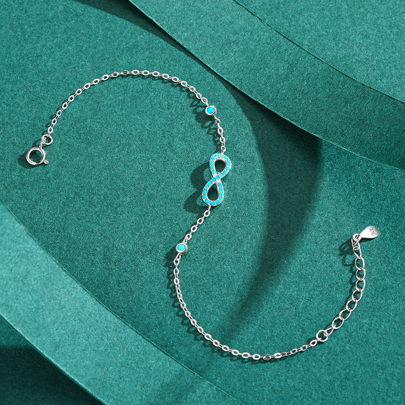The S925 Sterling Silver Infinity Love Symbol Bracelet - Image 3