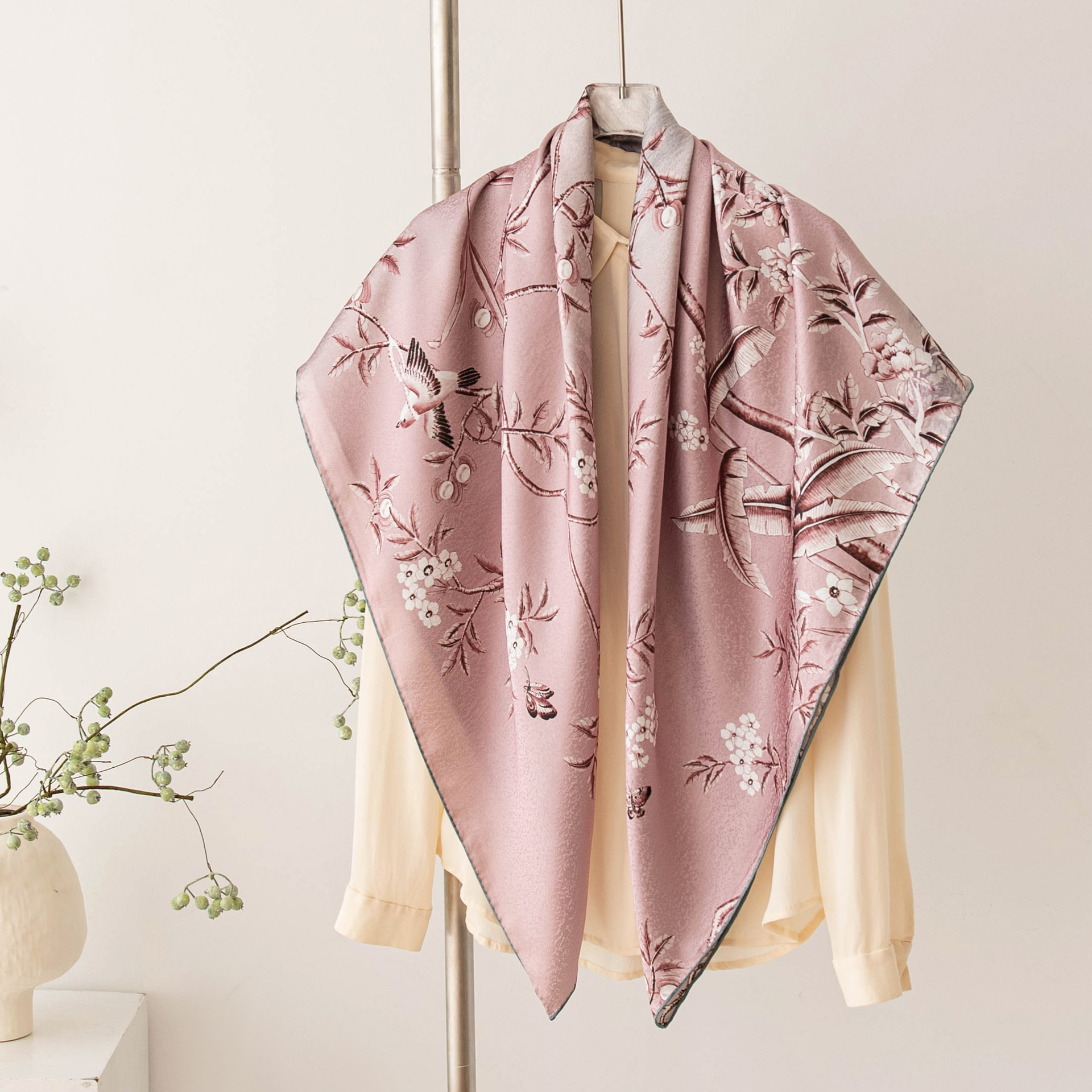 The Double-Sided Silk Square Scarf