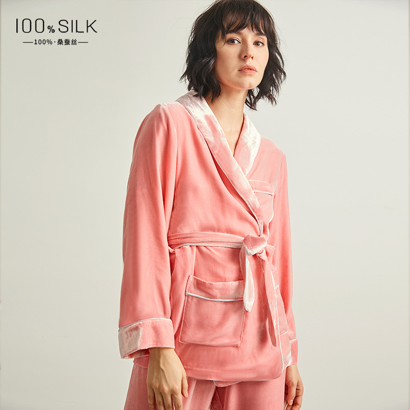 The 100% Mulberry Silk Velvet Pajama Set