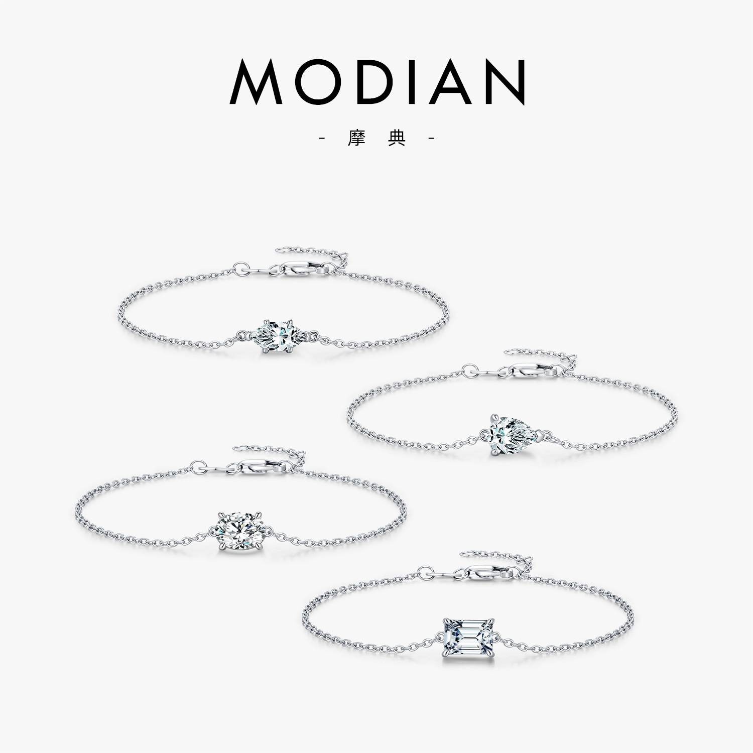 The VVS1 Clarity Moissanite S925 Sterling Silver Geometric Bracelet