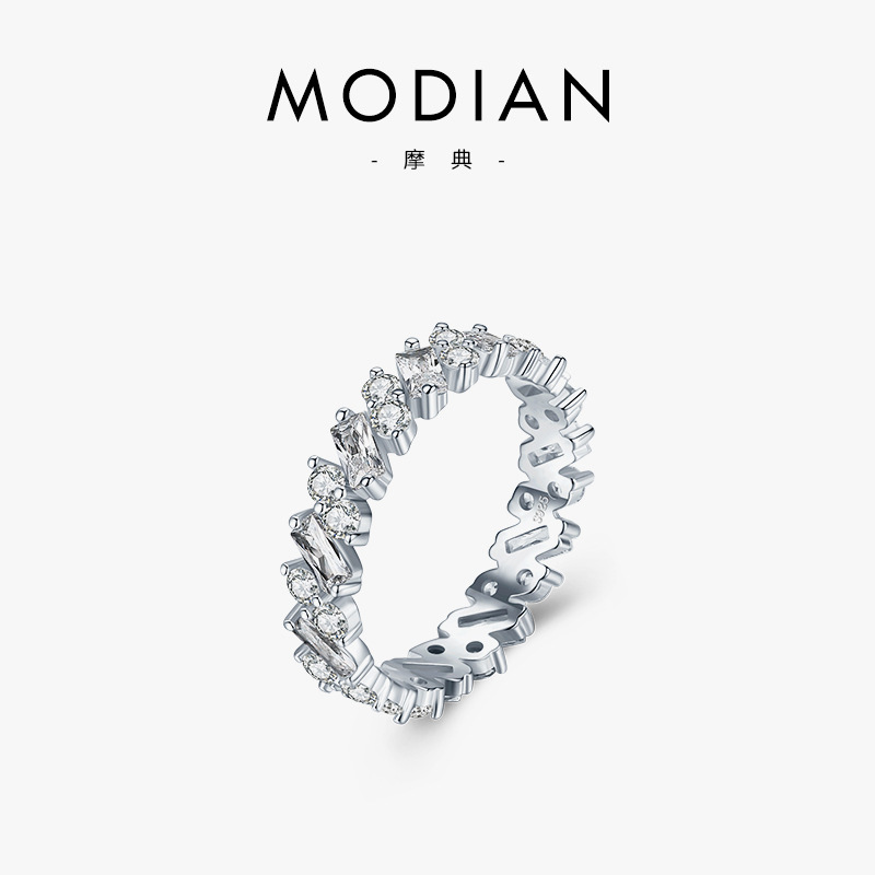 The S925 Sterling Silver Full Circle Micro-Set Ring