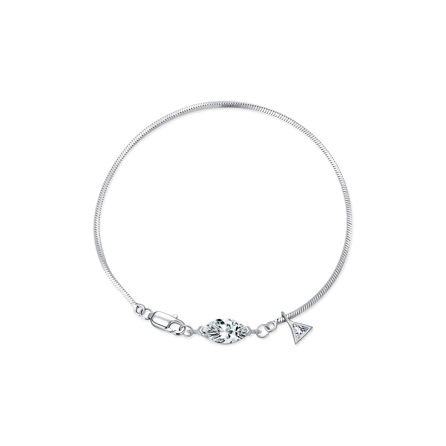 The S925 Silver Marquise Moissanite Bracelet - Image 5