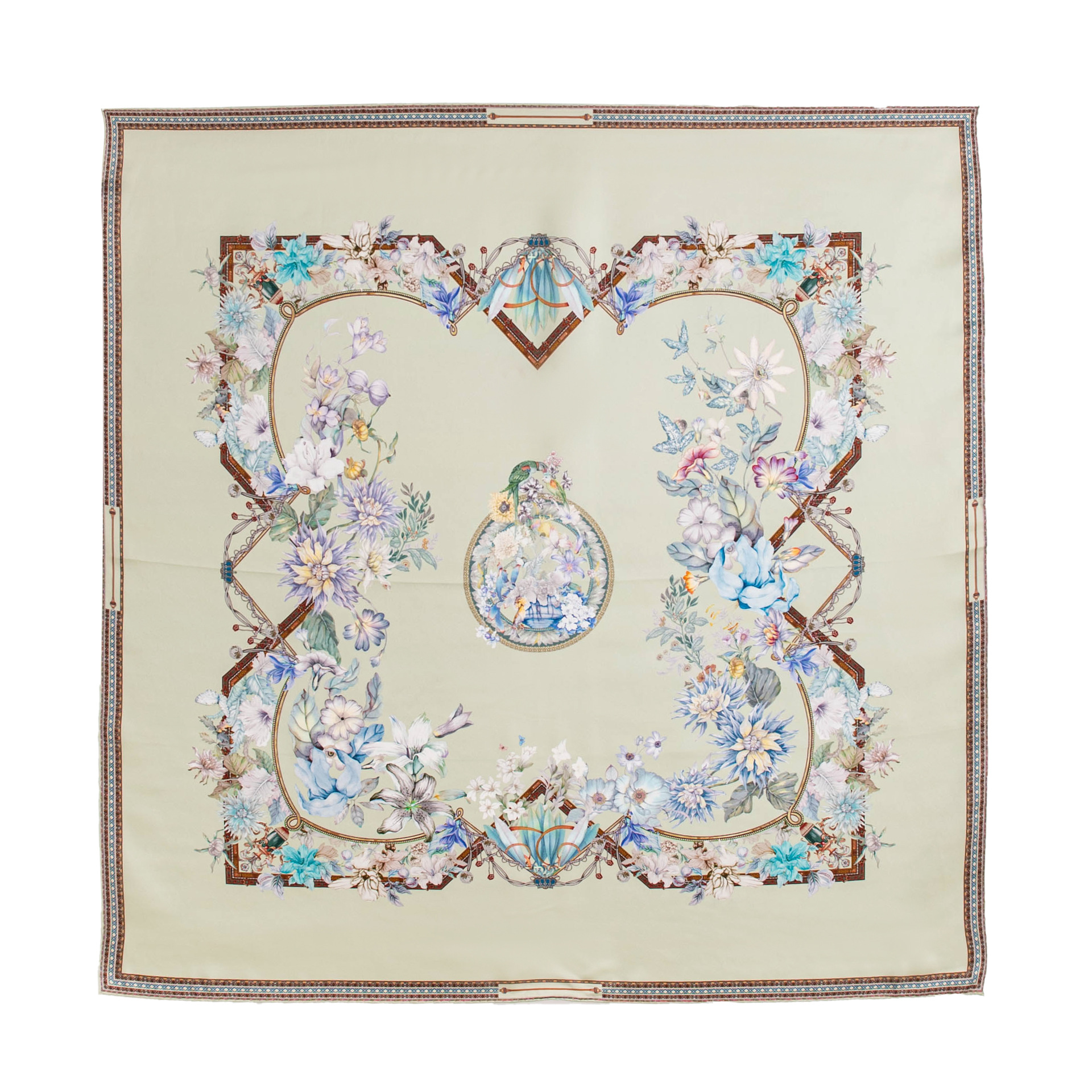 FHZ25-9817-3 Hand Roll - Flourishing Flowers Light Green