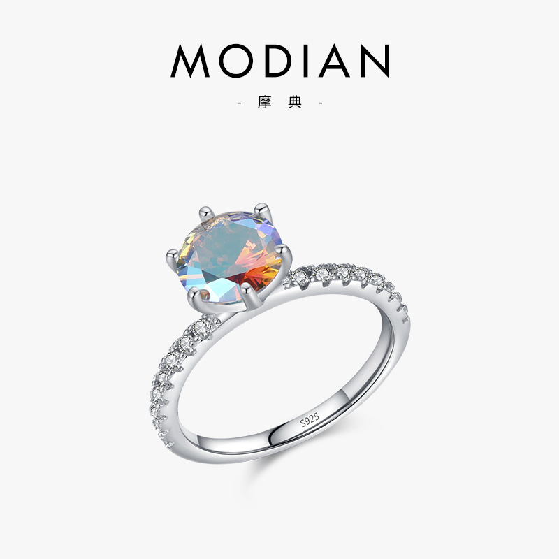 The S925 Sterling Silver Zircon Ring