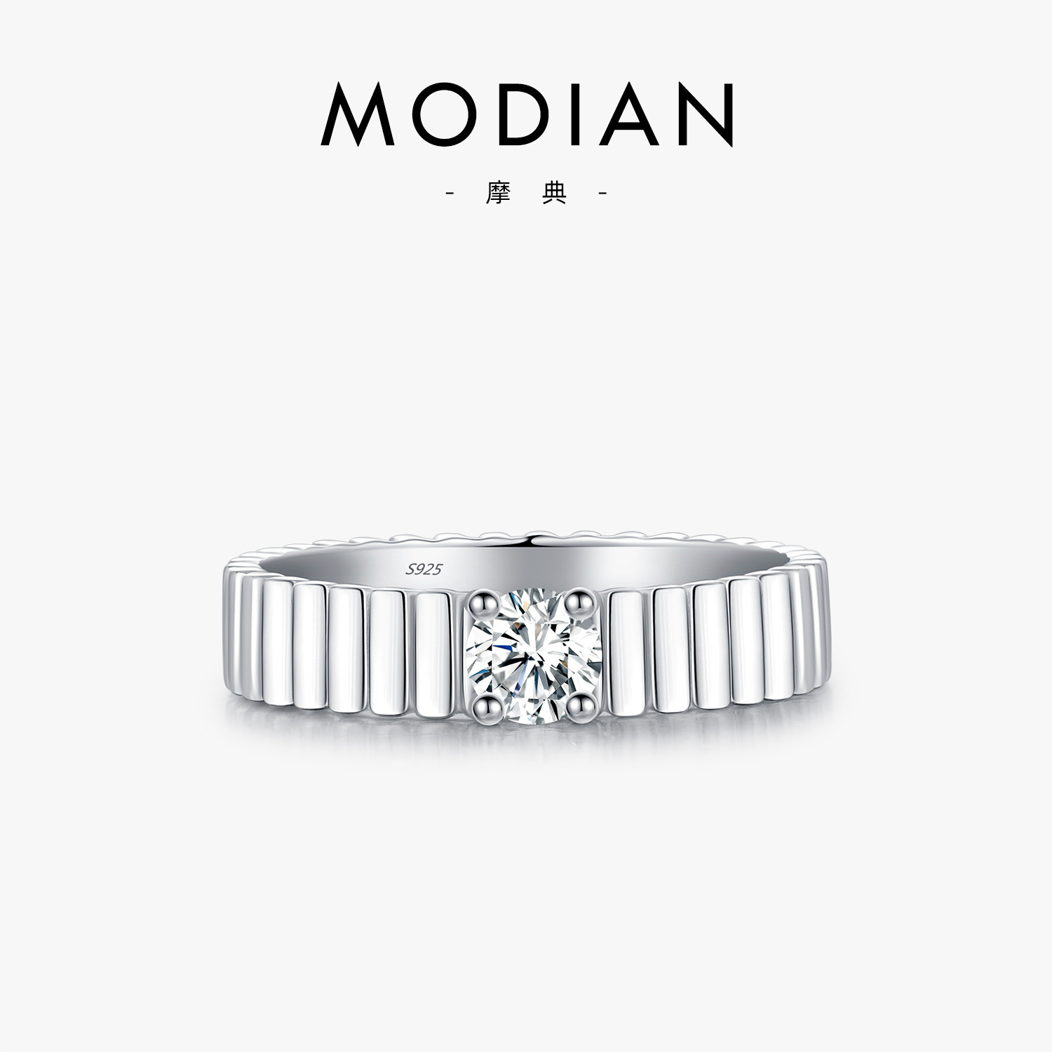 The 30-Point Moissanite S925 Silver Vintage Daily Ring