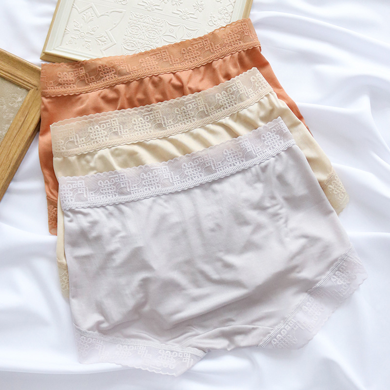 The Mulberry Silk Lace Trim Briefs - Image 2