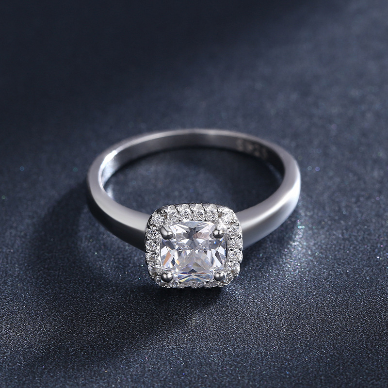 The S925 Sterling Silver Hand-Set Zircon Ring - Image 4