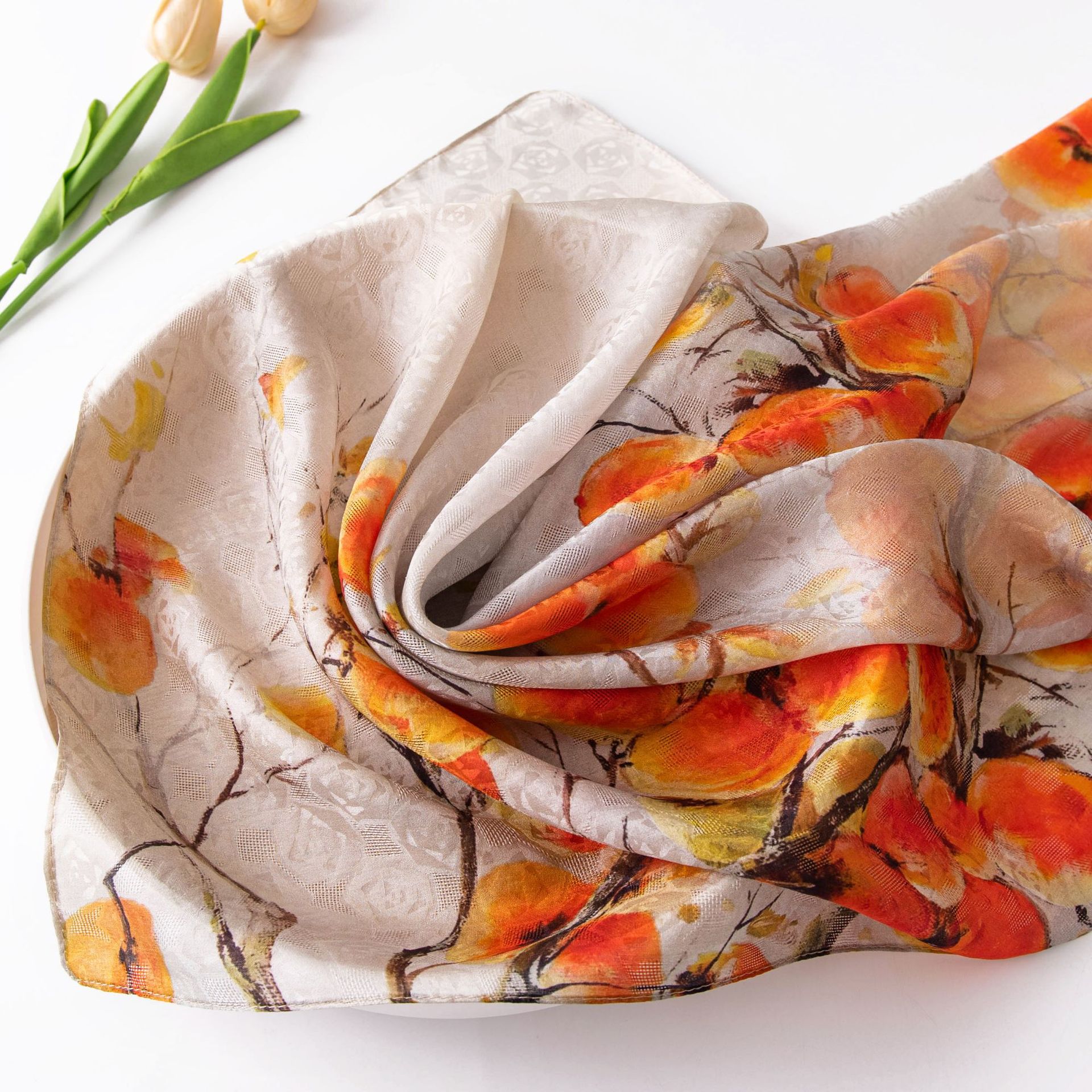 The Mulberry Silk Long Scarf with Gift Box - Image 4