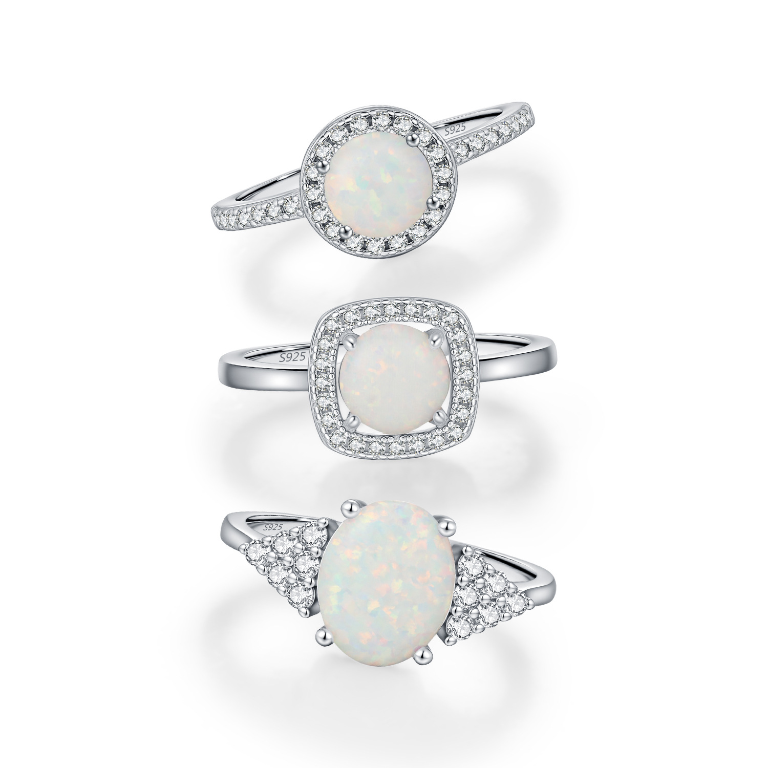 The Sterling Silver Synthetic Opal Ring - Image 5