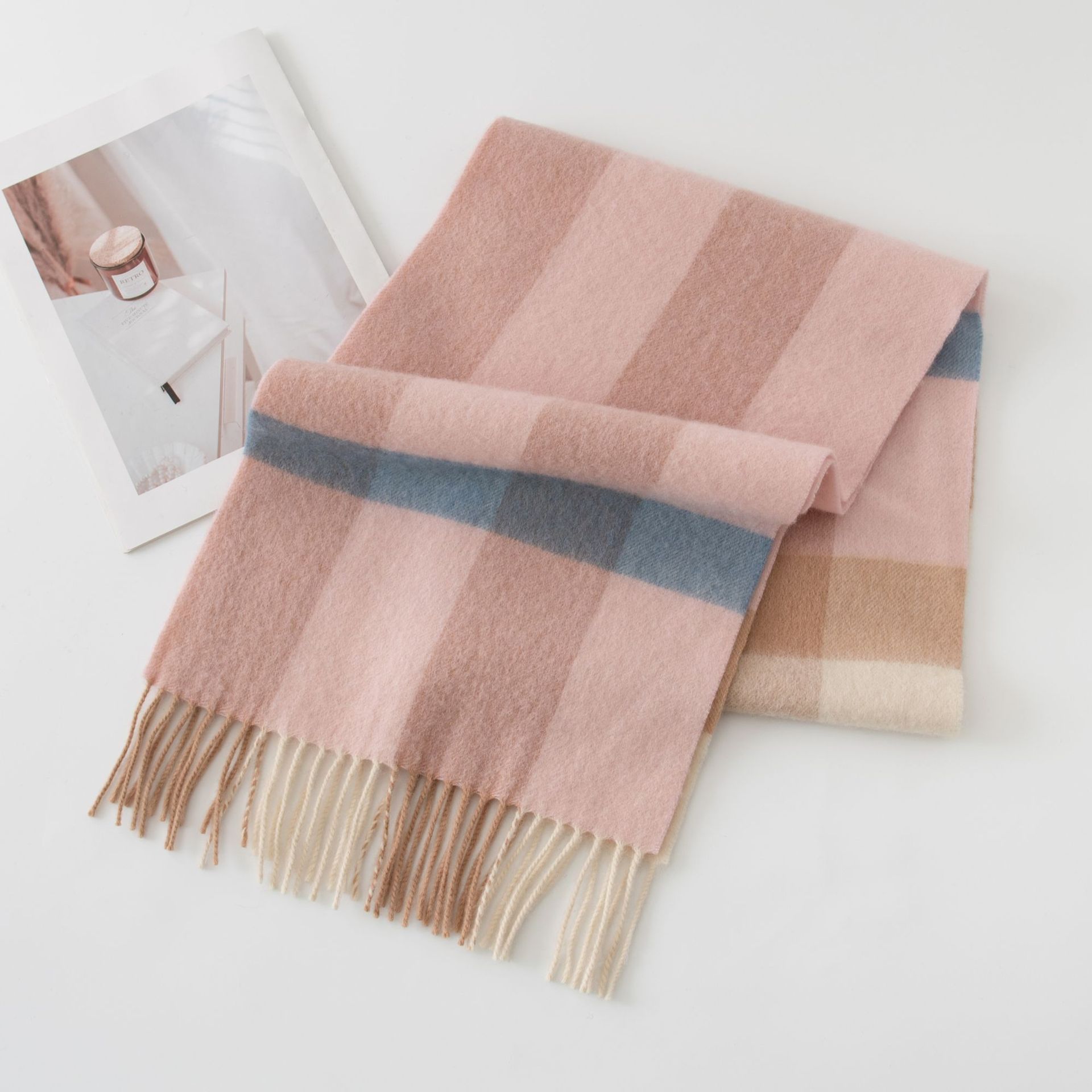 FHY24-7019-6 Pink Blue Plaid