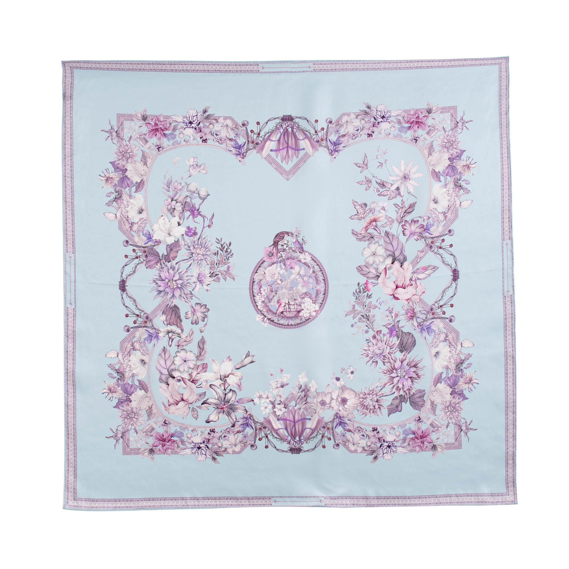 FHZ25-9817-2 Hand Roll - Flourishing Flowers Sky Blue