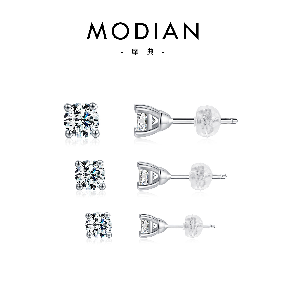The S925 Sterling Silver Moissanite Stud Earrings - Image 5