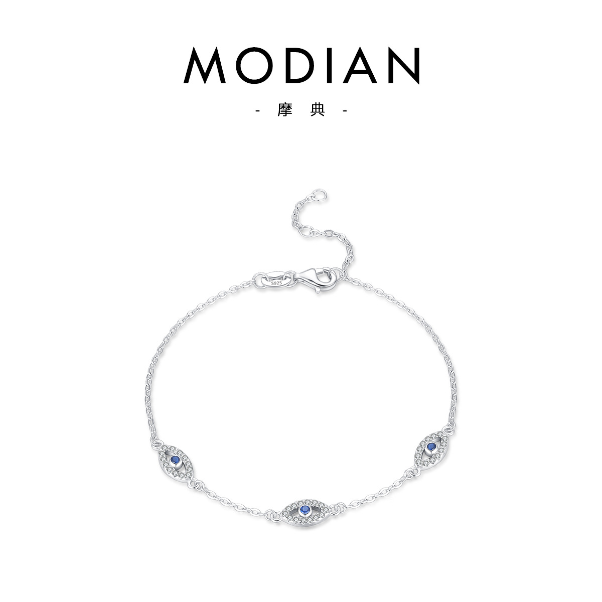 The S925 Sterling Silver Evil Eye Bracelet - Image 5