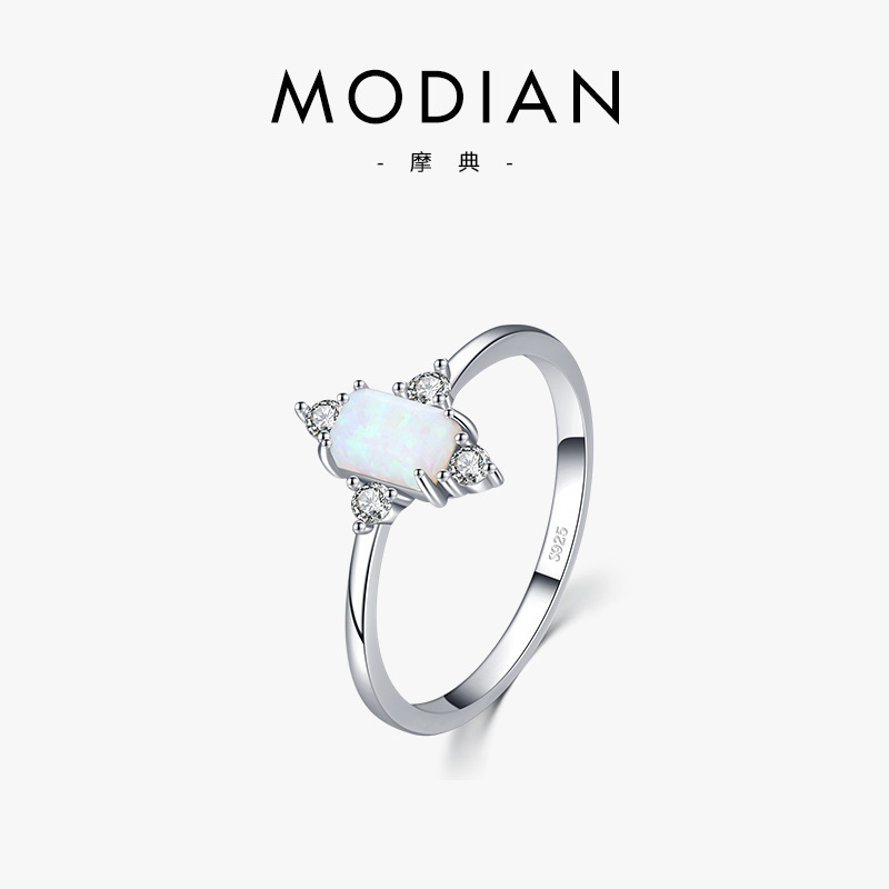 The Vintage Opal S925 Sterling Silver Statement Ring