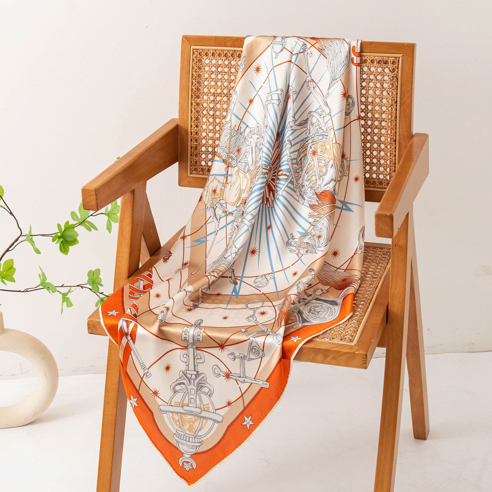 The Hand-Rolled Hem Silk Square Scarf