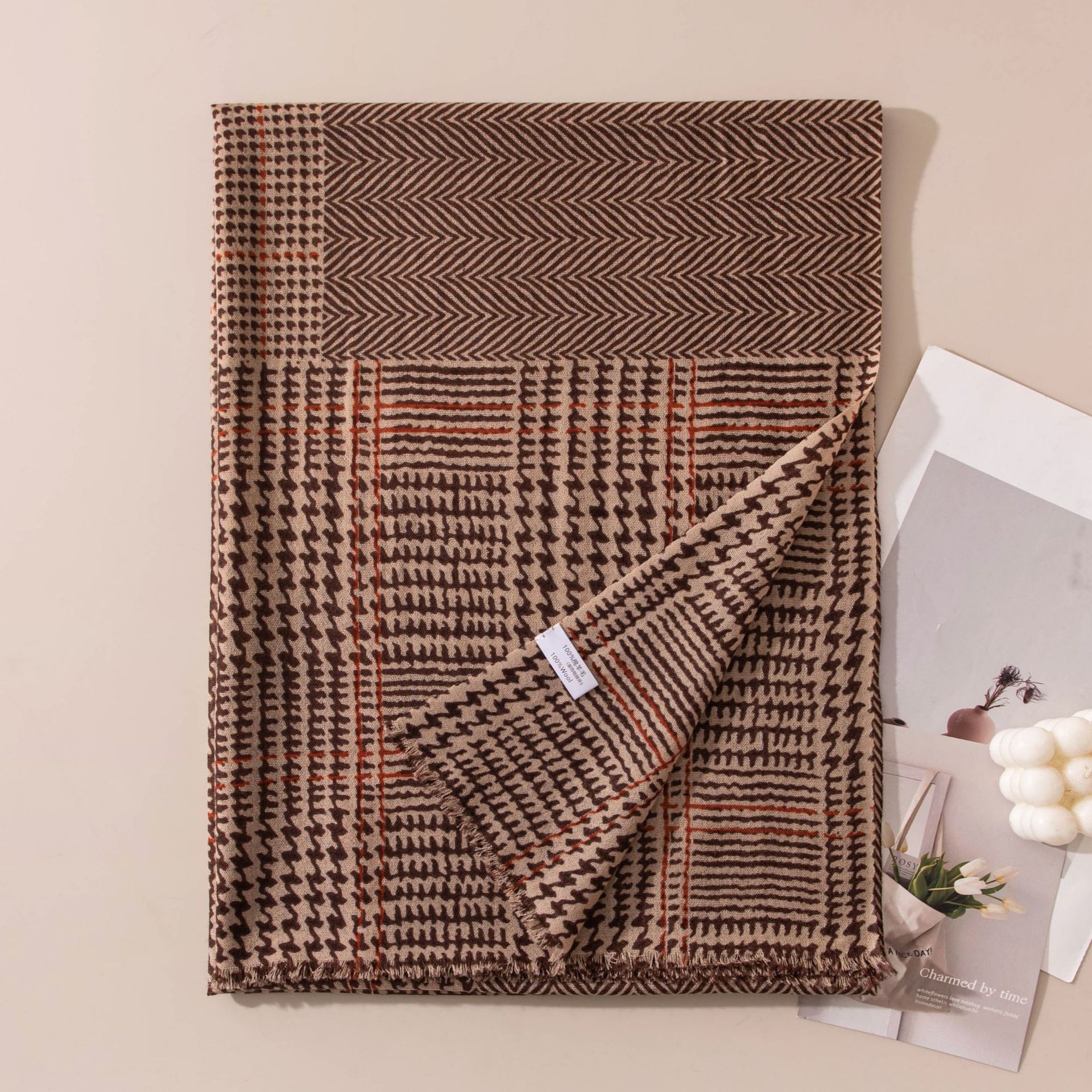 FHY26-7220-1 Striped Houndstooth