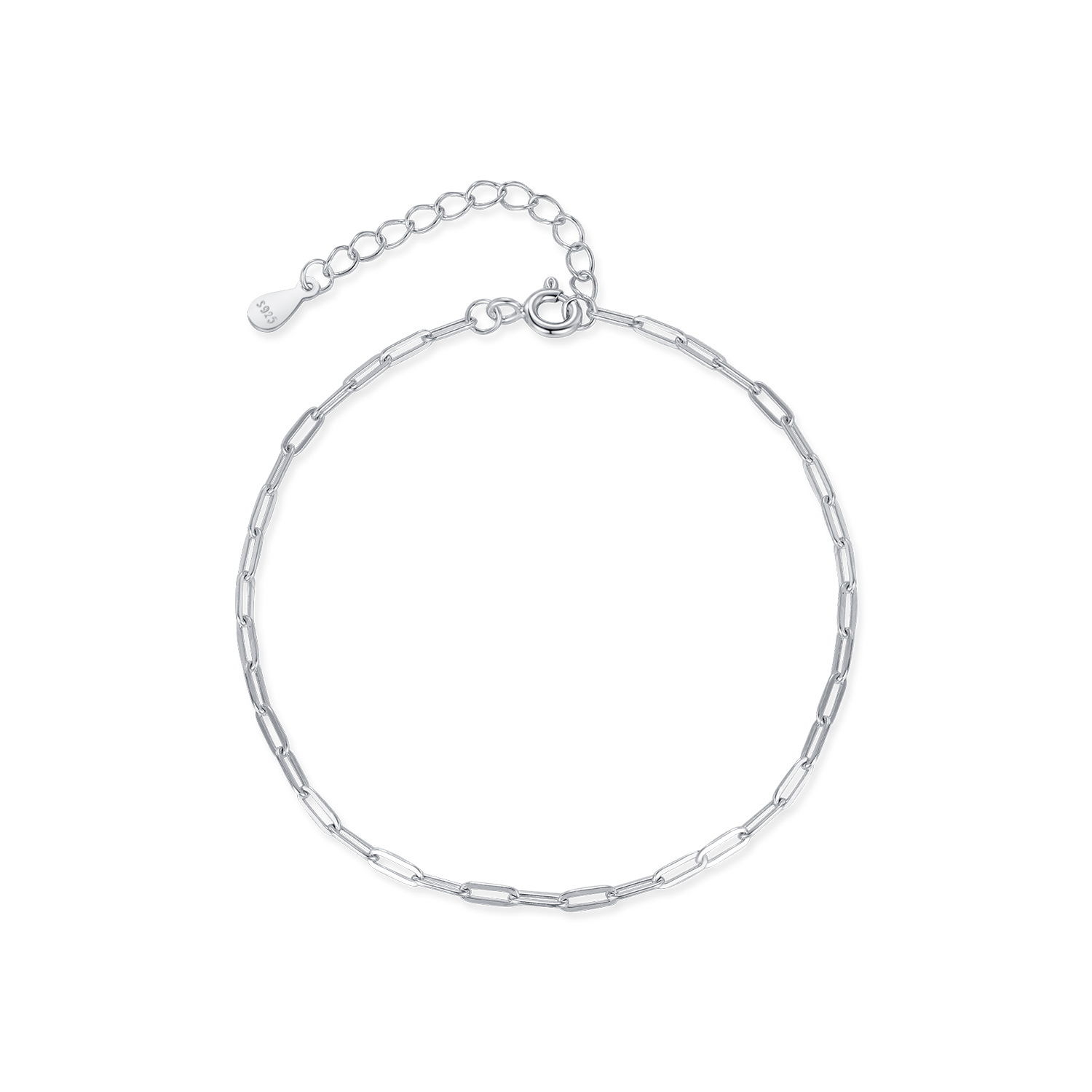 The Minimalist Hollow Chain Sterling Silver Bracelet - Image 5