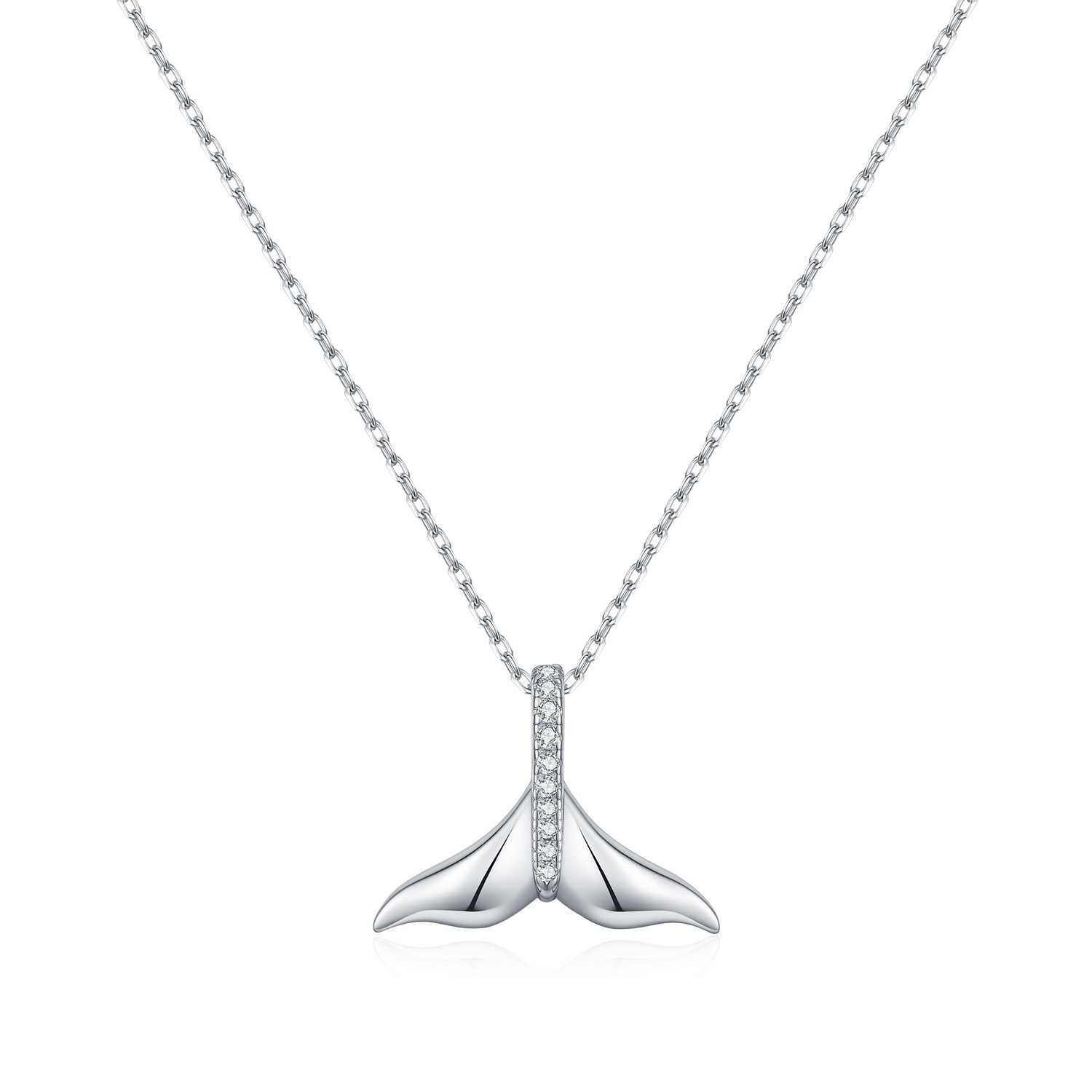 The S925 Sterling Silver Mermaid Tail Collarbone Chain - Image 5