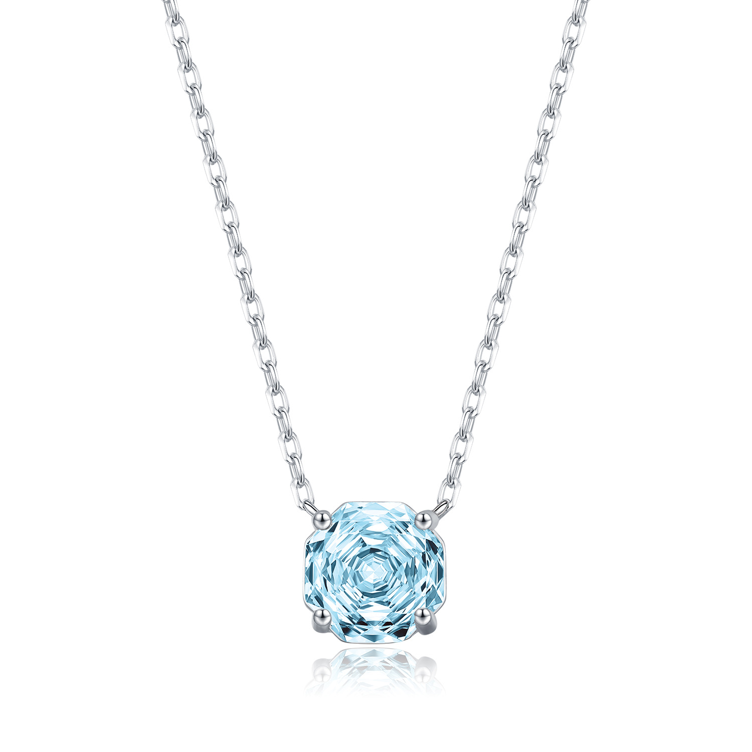 The S925 Silver Octagon Rose Cut Diamond Necklace - Image 5