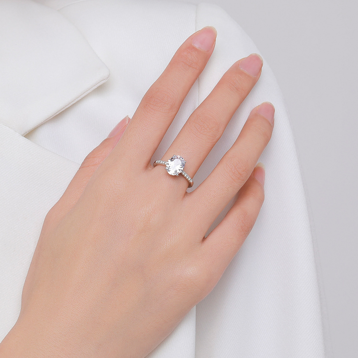 The S925 Sterling Silver Zircon Party Ring - Image 2