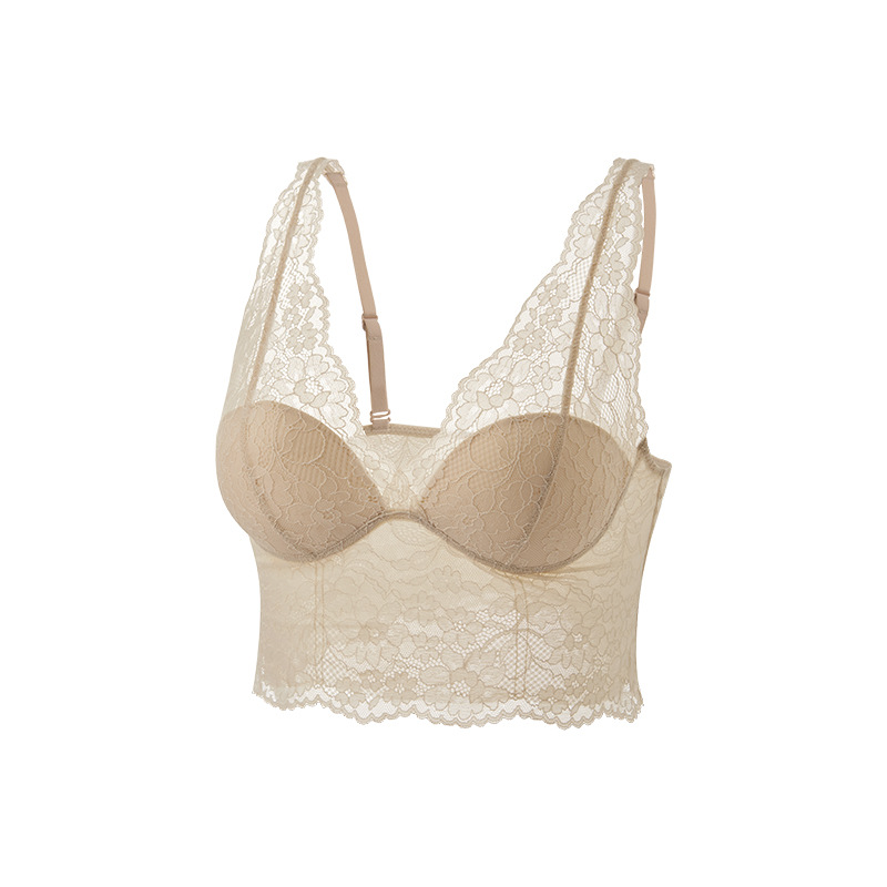 The Wire-Free Mulberry Silk Lace Back Bra - Image 5