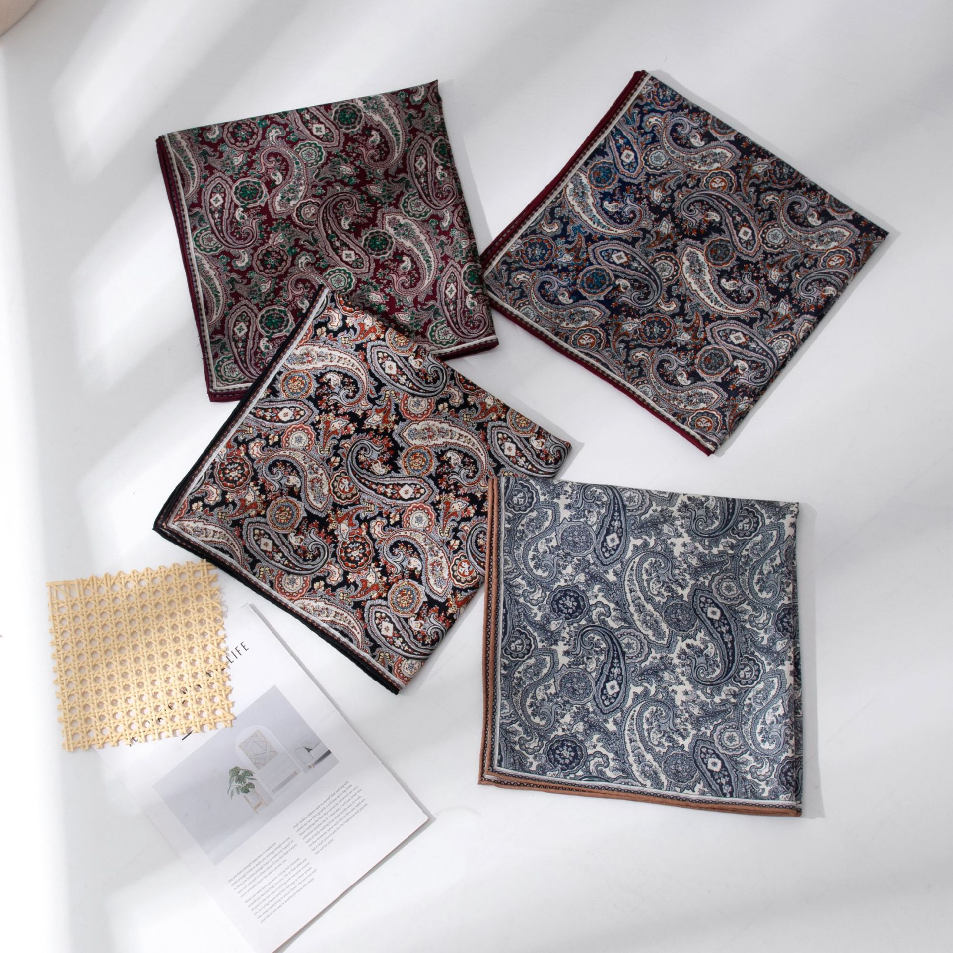 The Double-Sided Print Wool Scarf Shawl