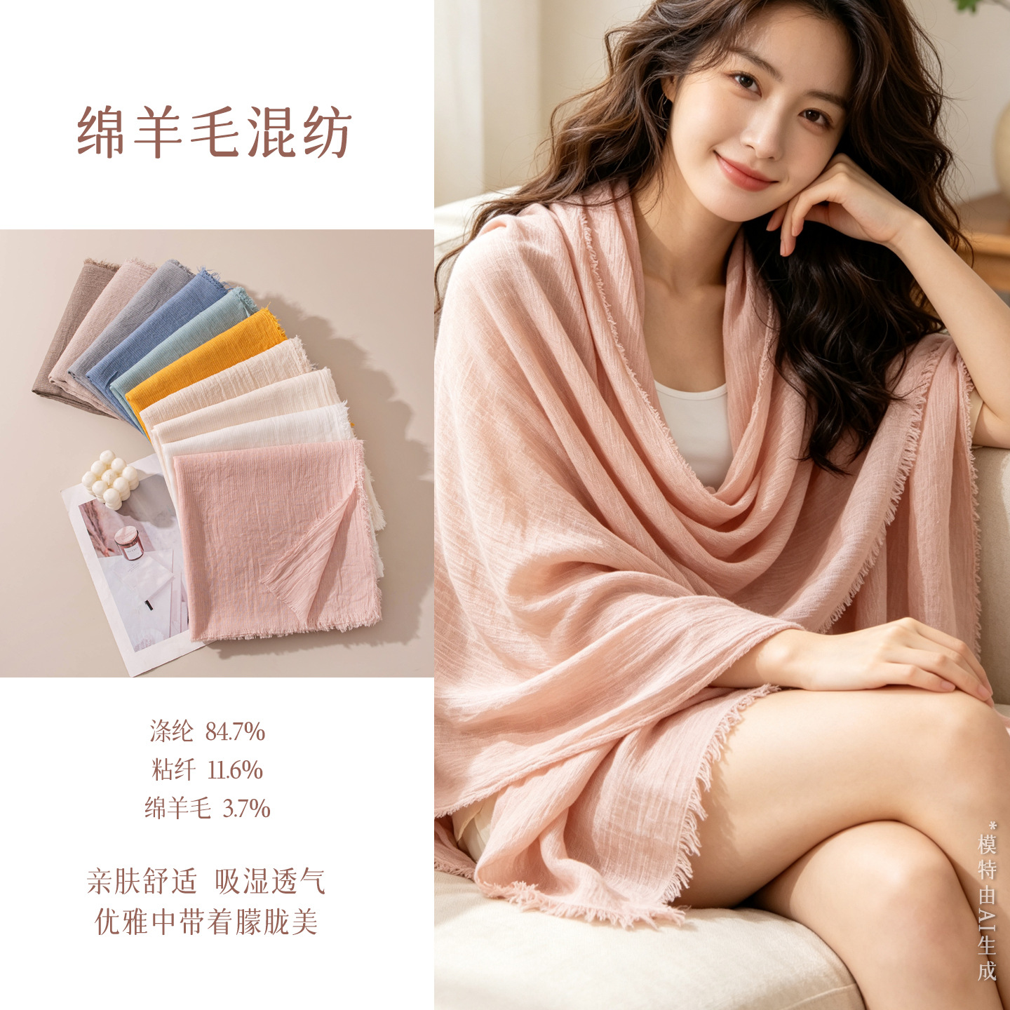 The Sheer Solid Summer Outdoor Shawl Scarf