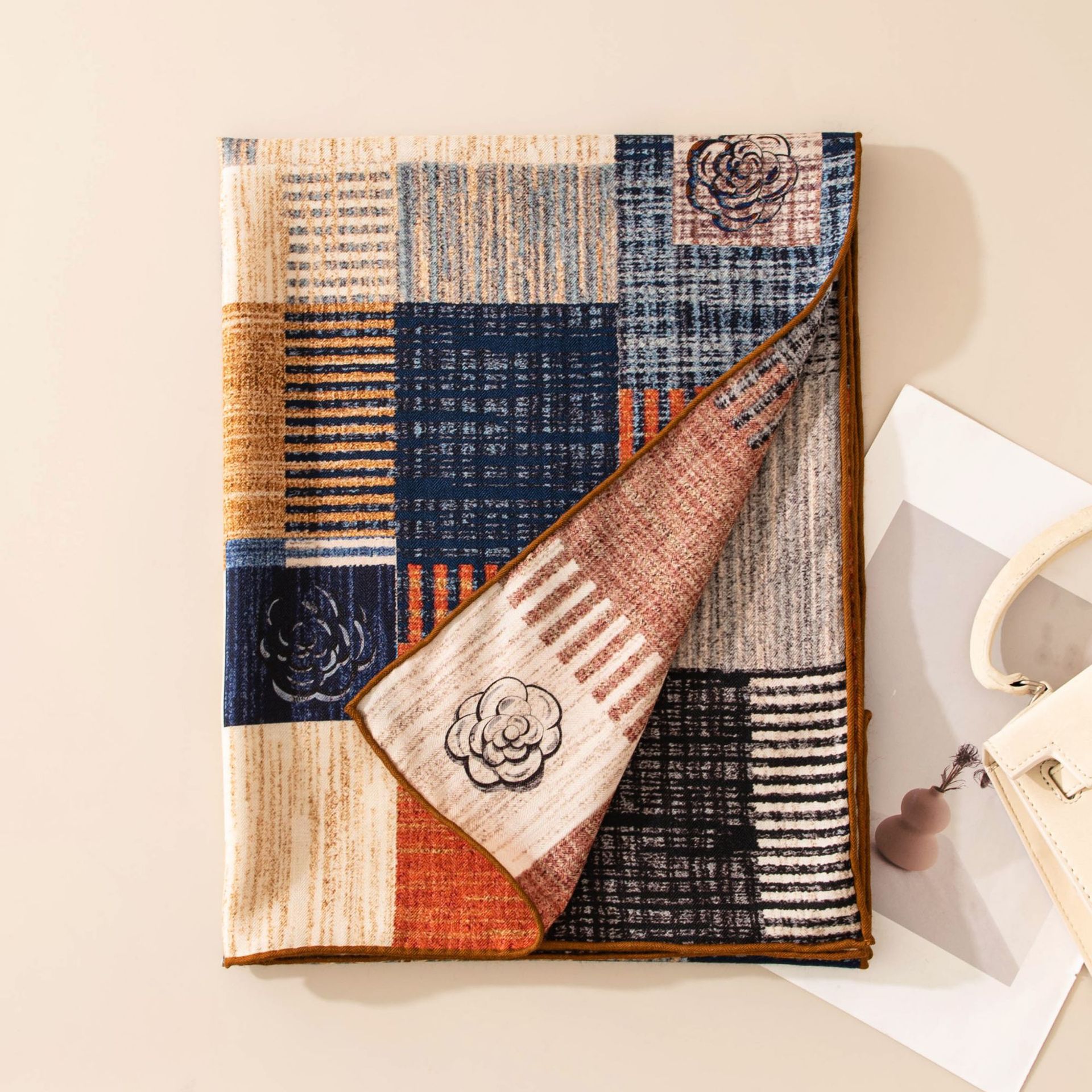 FHZ26-90312-1 Hand-rolled - Double-sided Plaid Patchwork