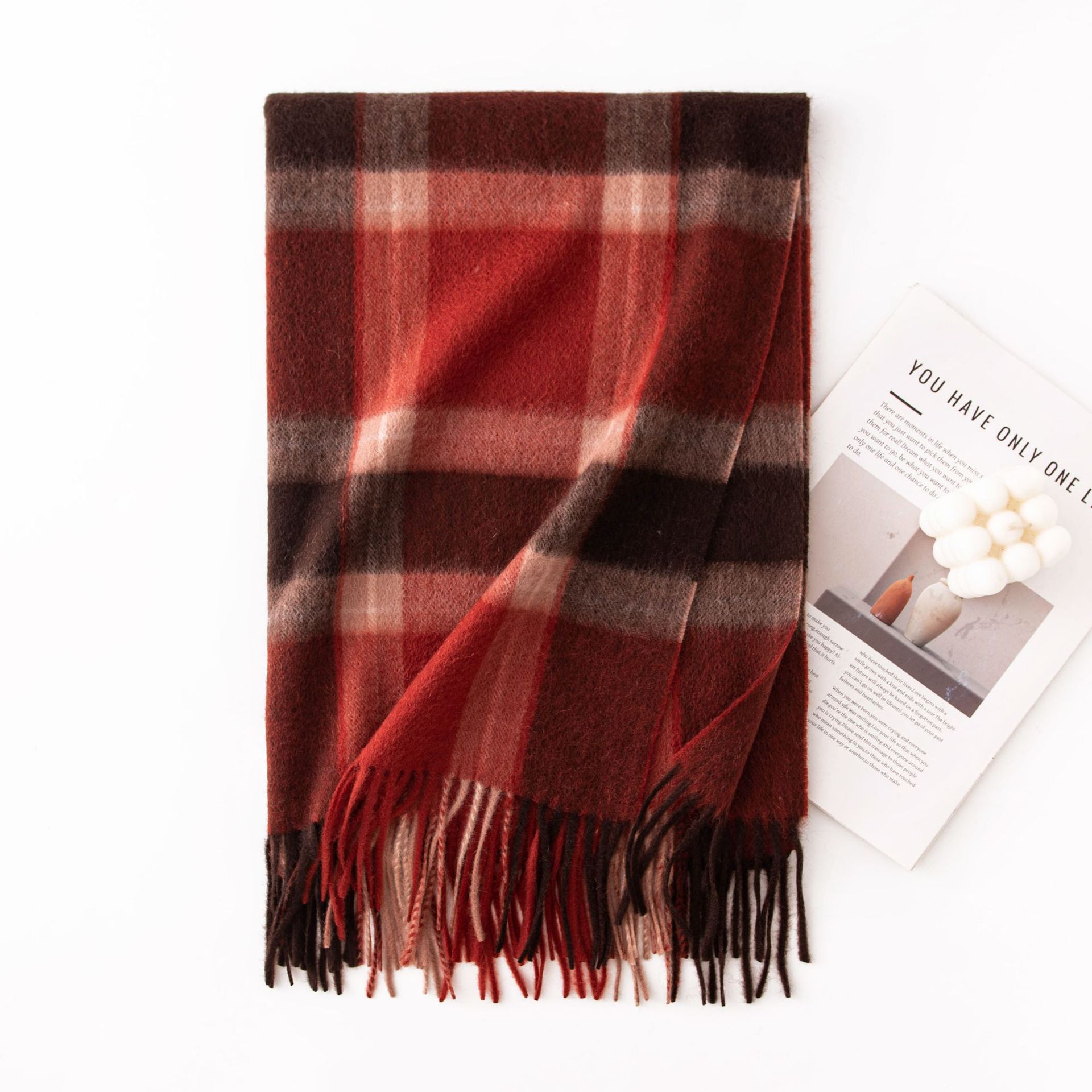 The 100% Cashmere Plaid Scarf