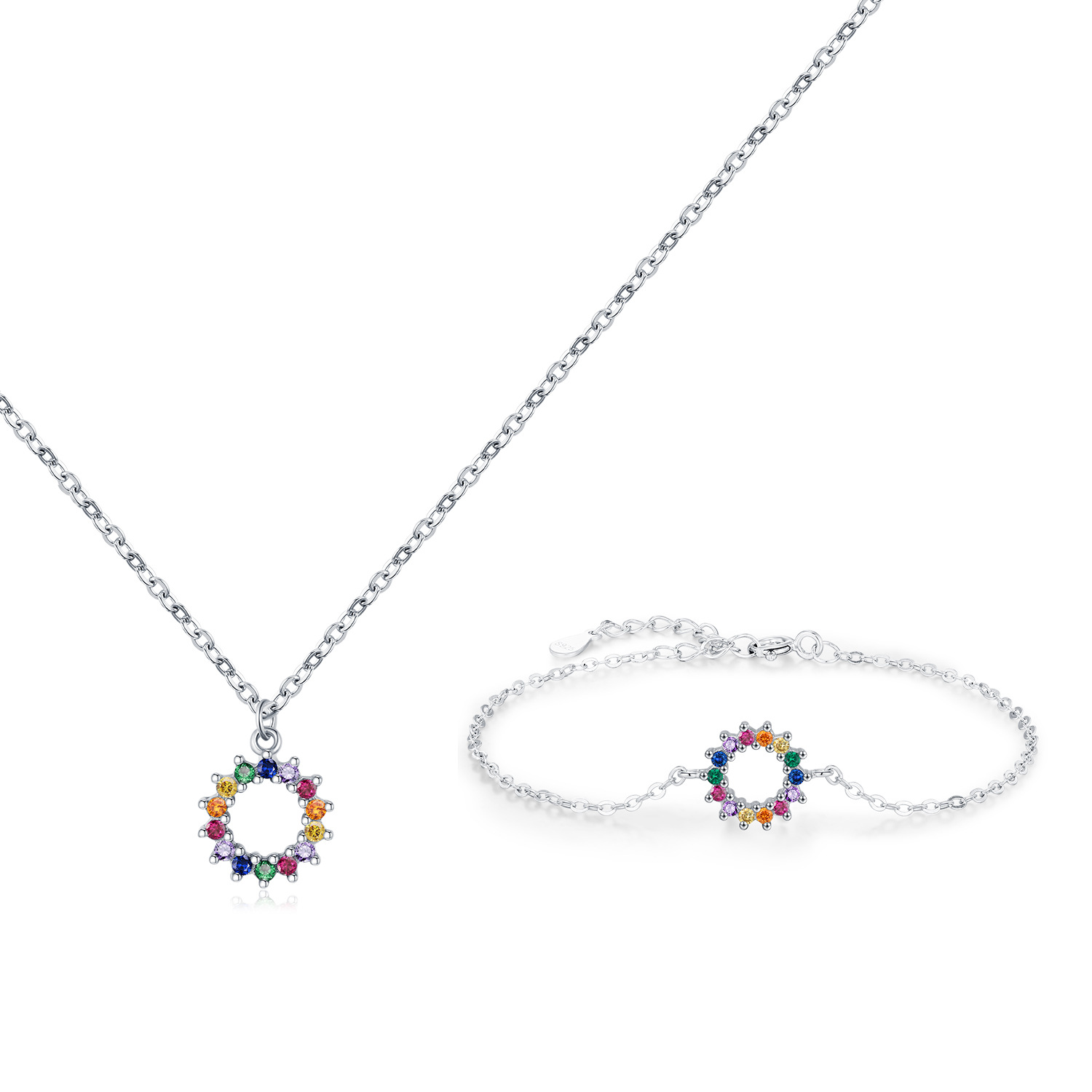 The S925 Sterling Silver Rainbow Necklace - Image 5