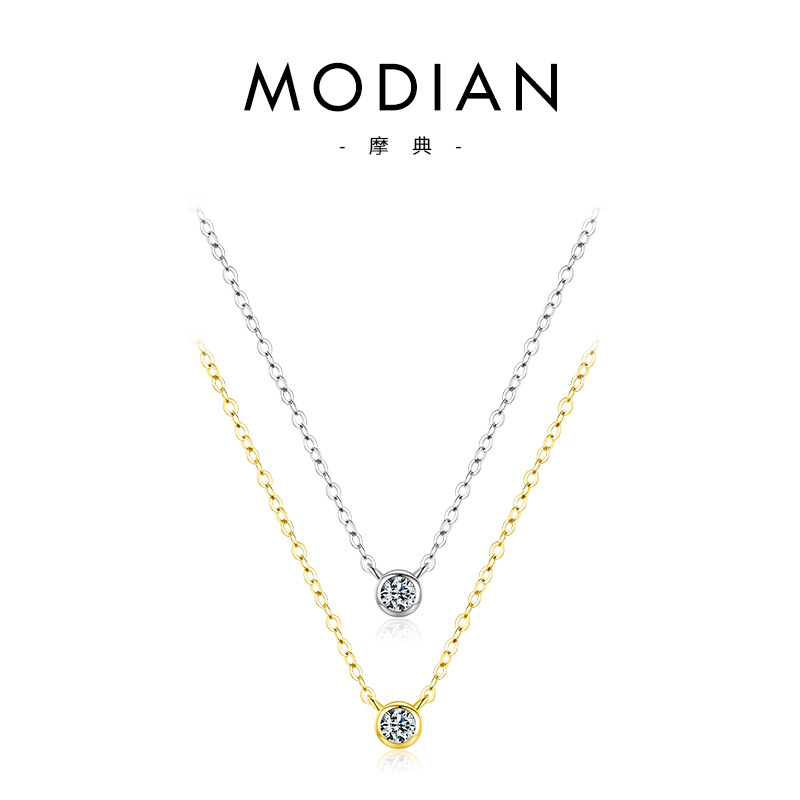 The S925 Sterling Silver Zirconia Collarbone Necklace - Image 5