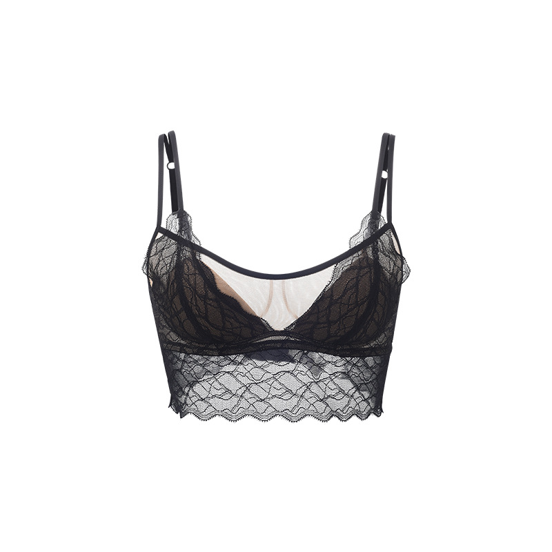 The Backless 100% Mulberry Silk Contrast Lace Bra - Image 5