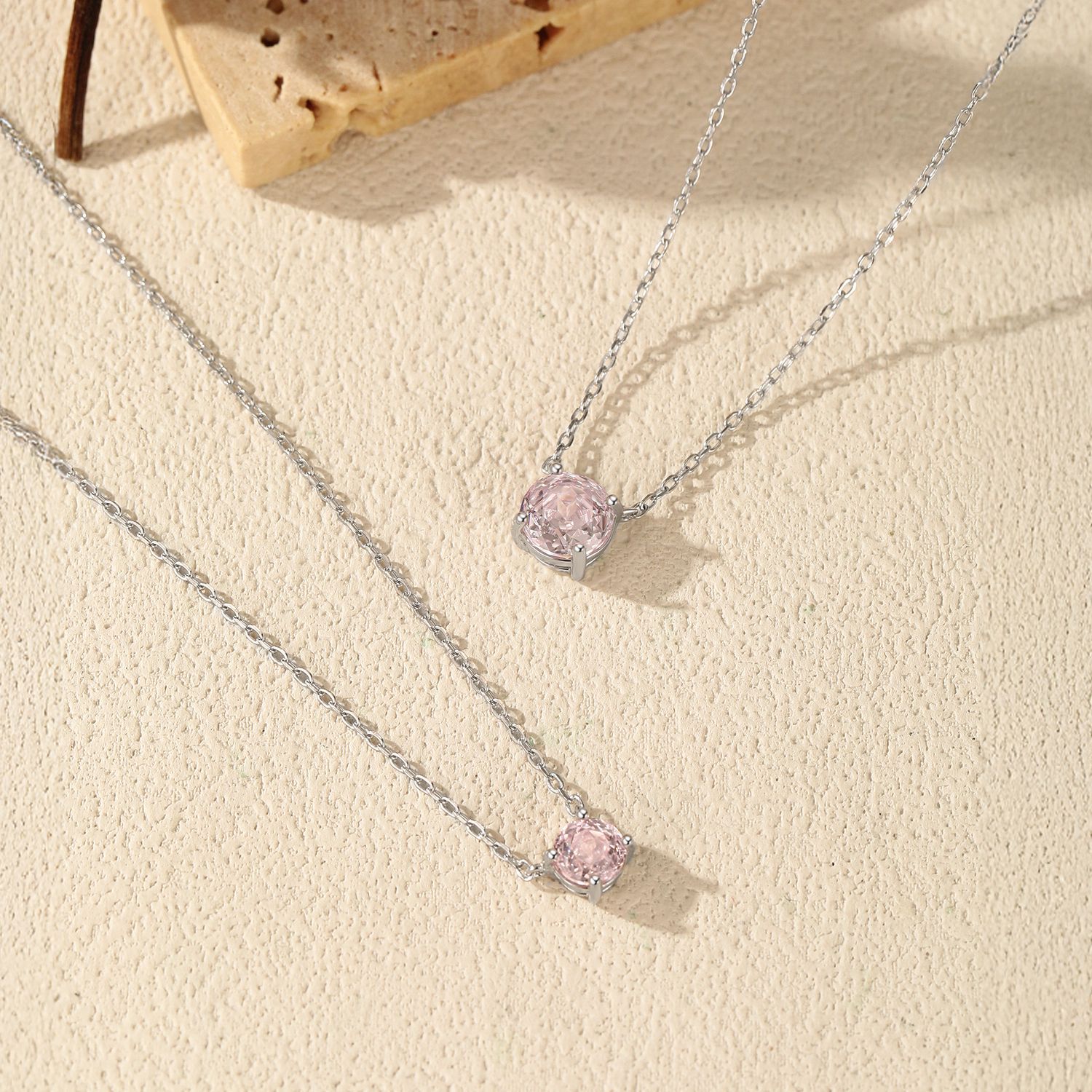 The S925 Sterling Silver Rose Cut Diamond Necklace - Image 4