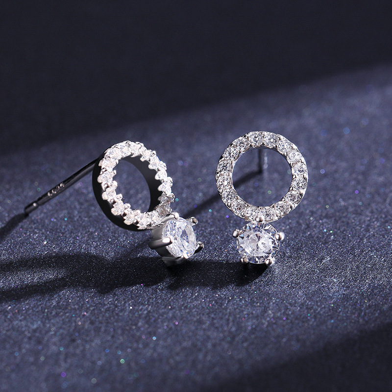 The S925 Sterling Silver Micro-Set Earrings - Image 3