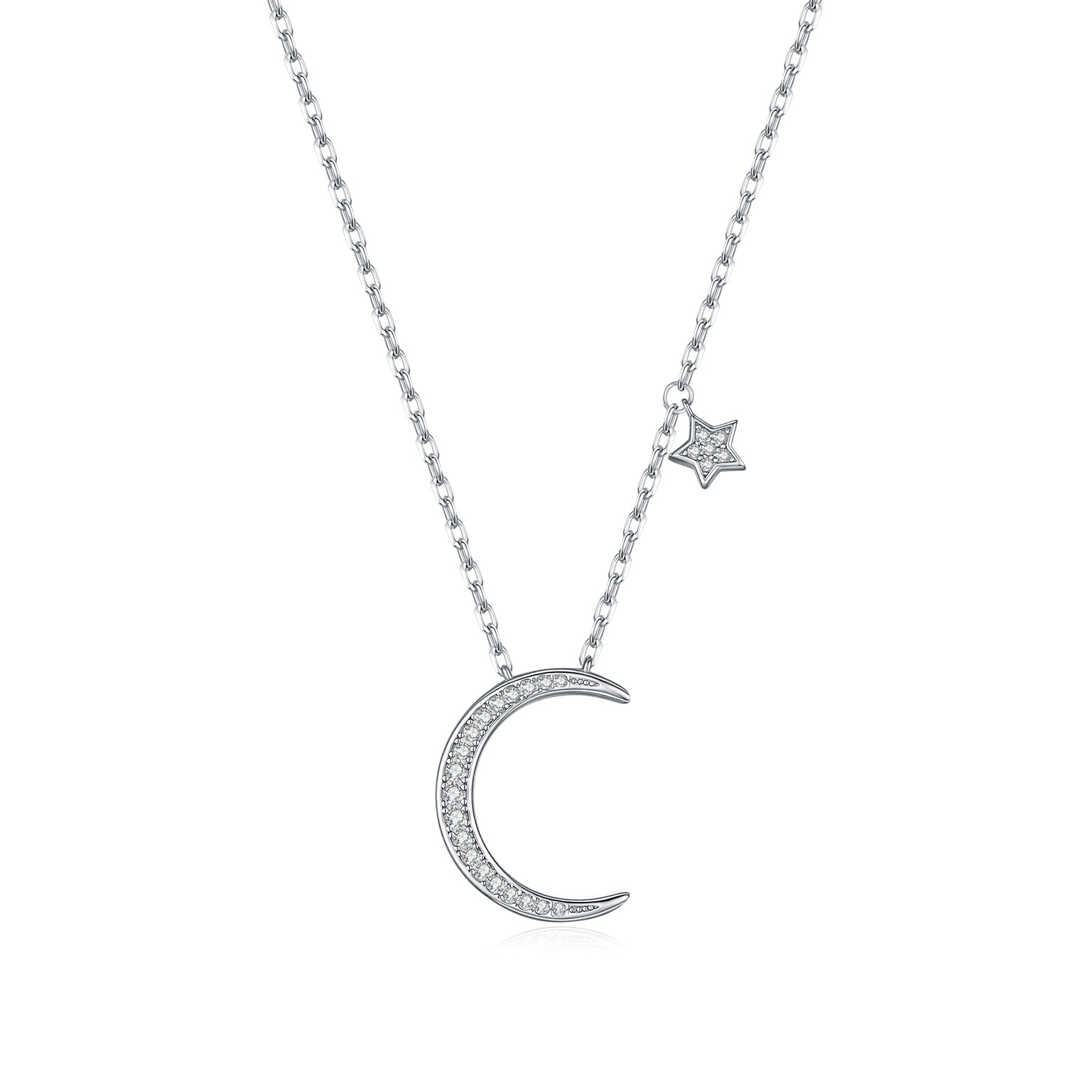 The S925 Silver Star Moon Collarbone Necklace - Image 5