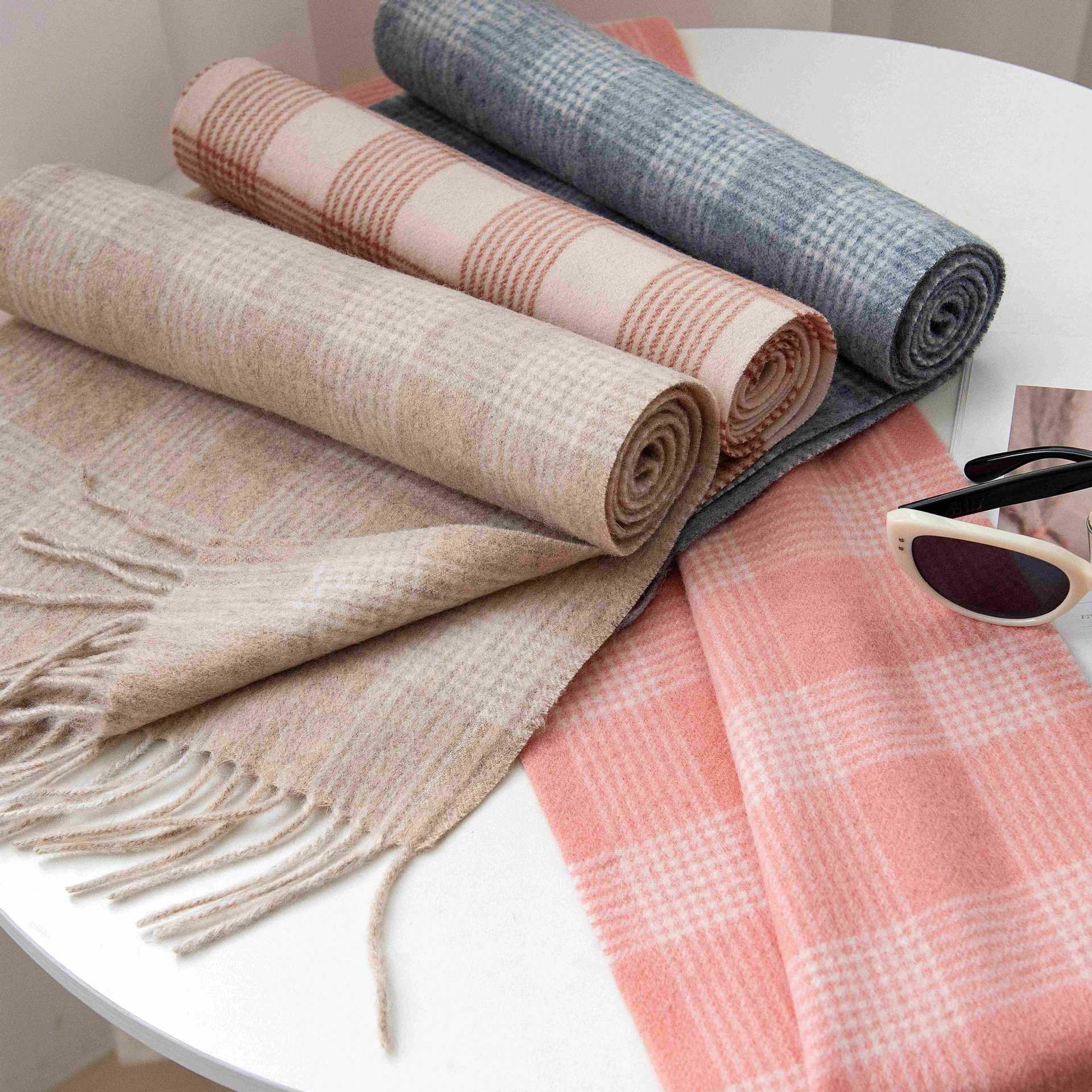 The Plaid Wool Scarf with Fringe - Image 4