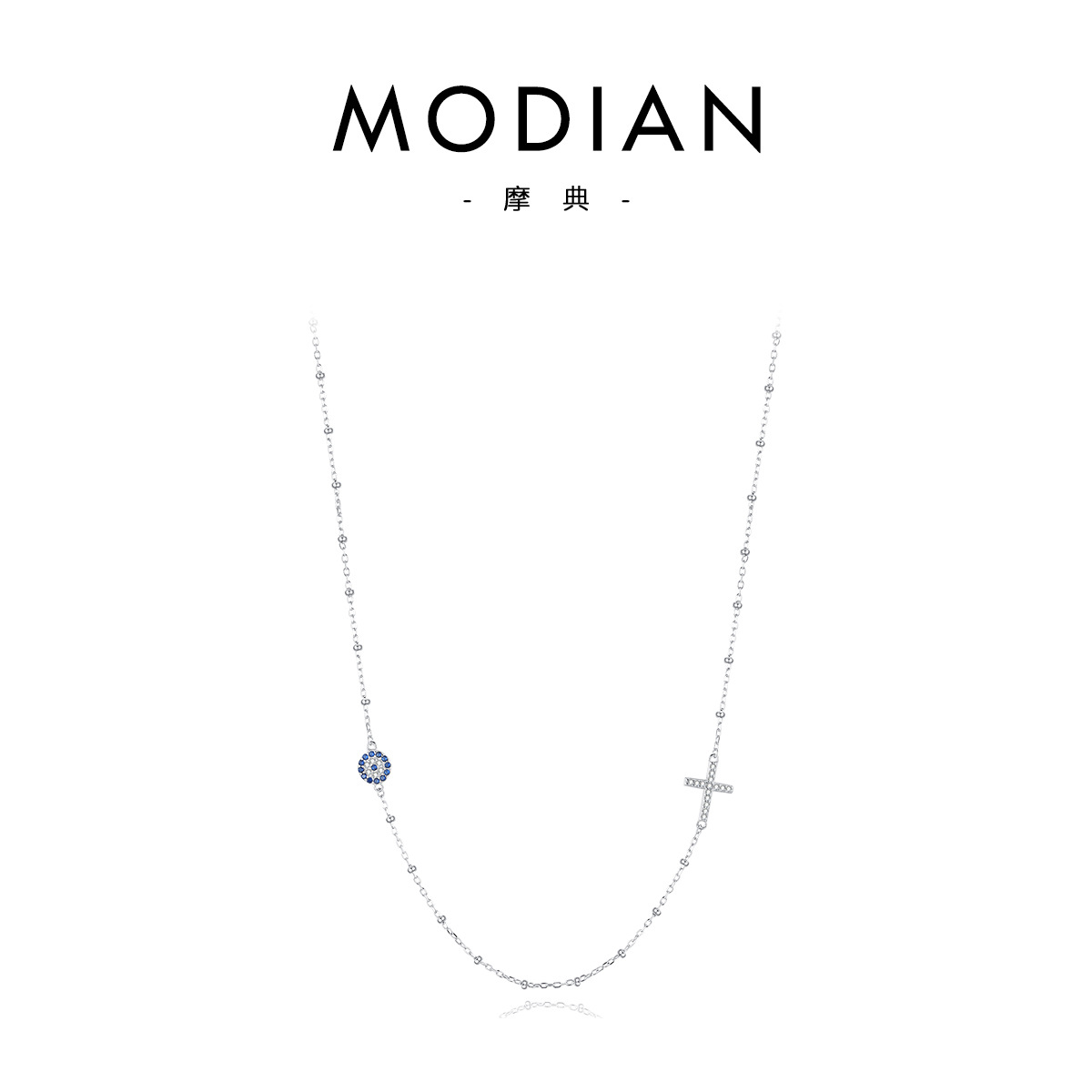 The S925 Sterling Silver Blue Eye Pendant Choker - Image 5