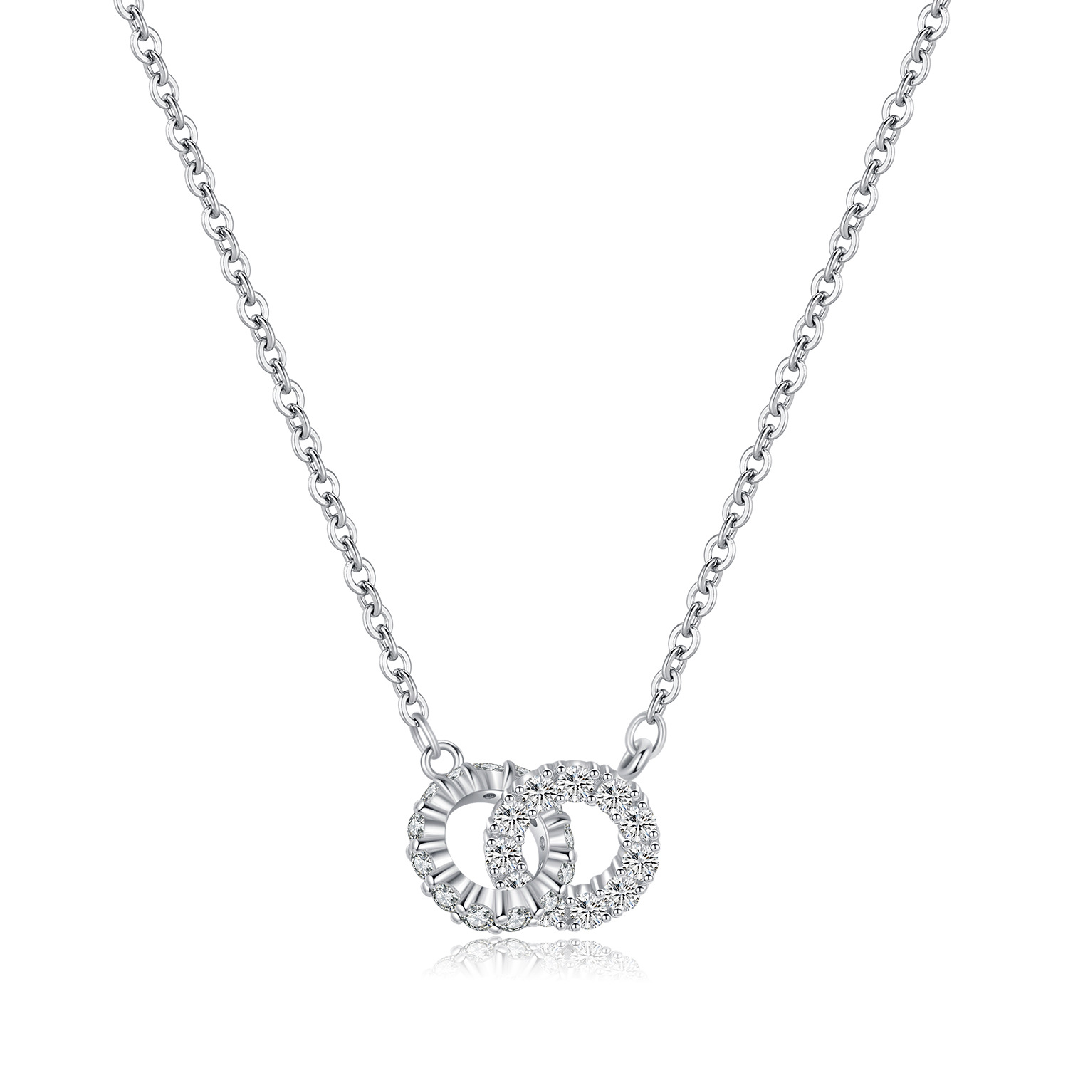 The S925 Silver Interlocking Chain Necklace - Image 5