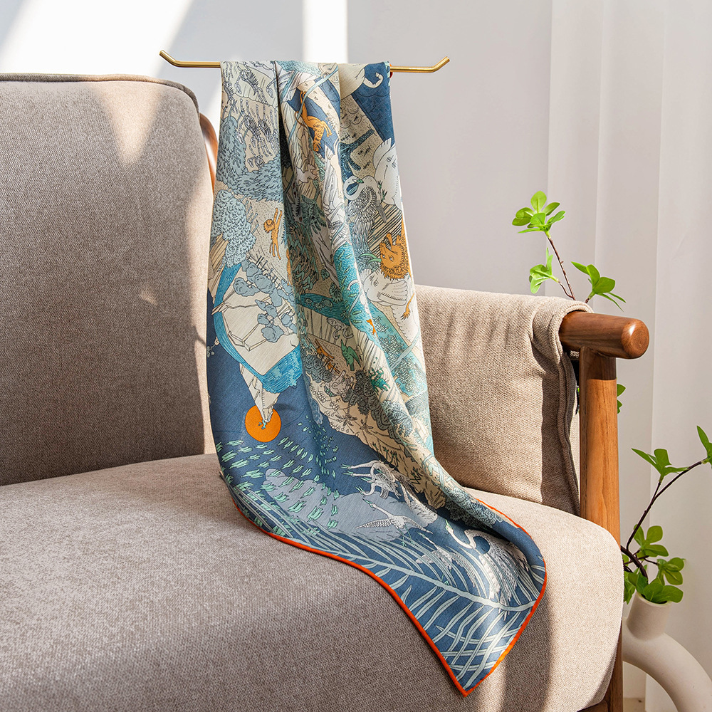 The Reversible Jungle Animal Silk Wrap - Image 4