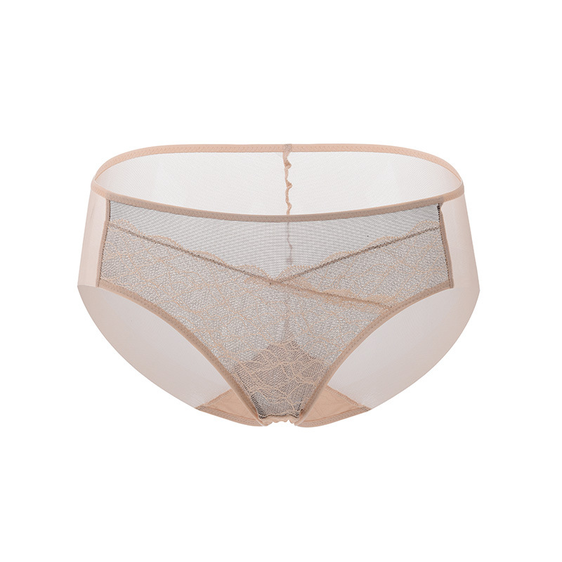The Mulberry Silk Lace Trim Mid-Rise Bikini Briefs - Image 5