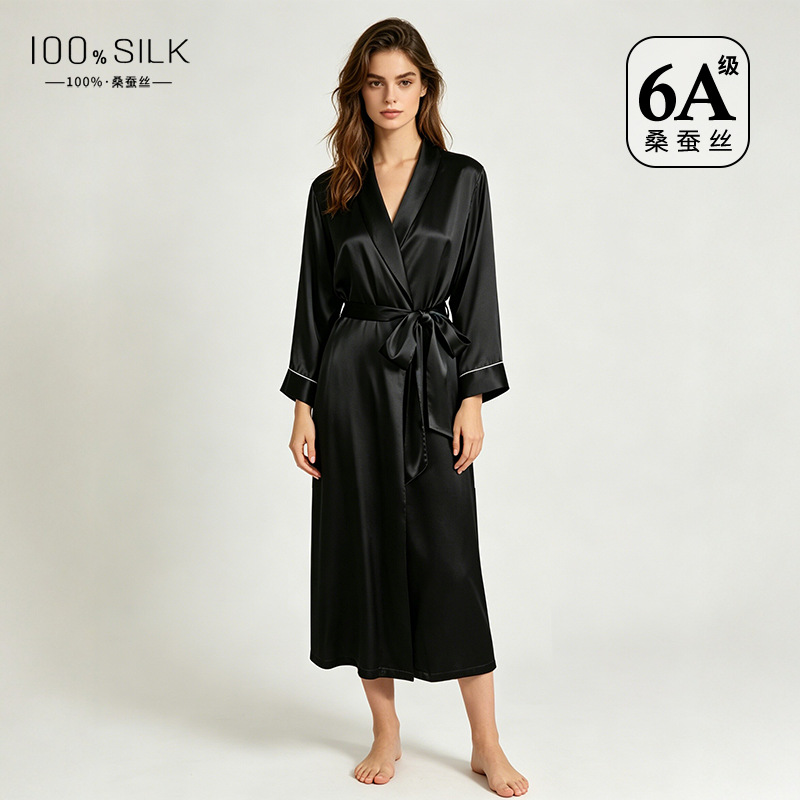 The 100% Mulberry Silk Fitted Waist Robe - Image 4