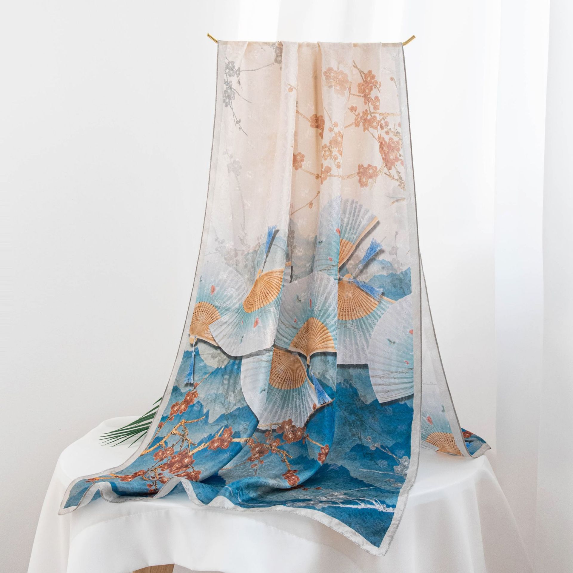 The Mulberry Silk Print Fashion Shawl Scarf
