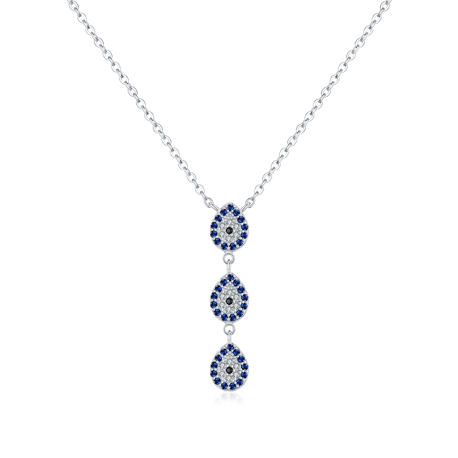 The S925 Sterling Silver Full Diamond Y-Chain Necklace - Image 5