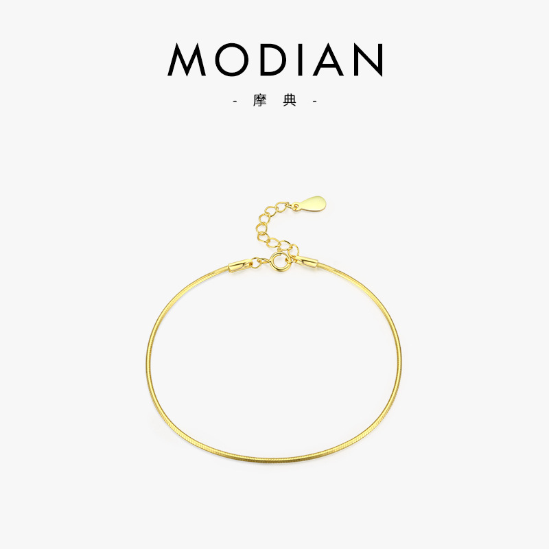 The S925 Sterling Silver Snake Bone Chain Bracelet