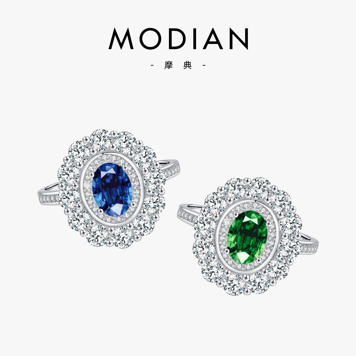 The S925 Sterling Silver Rhinestone Band Ring