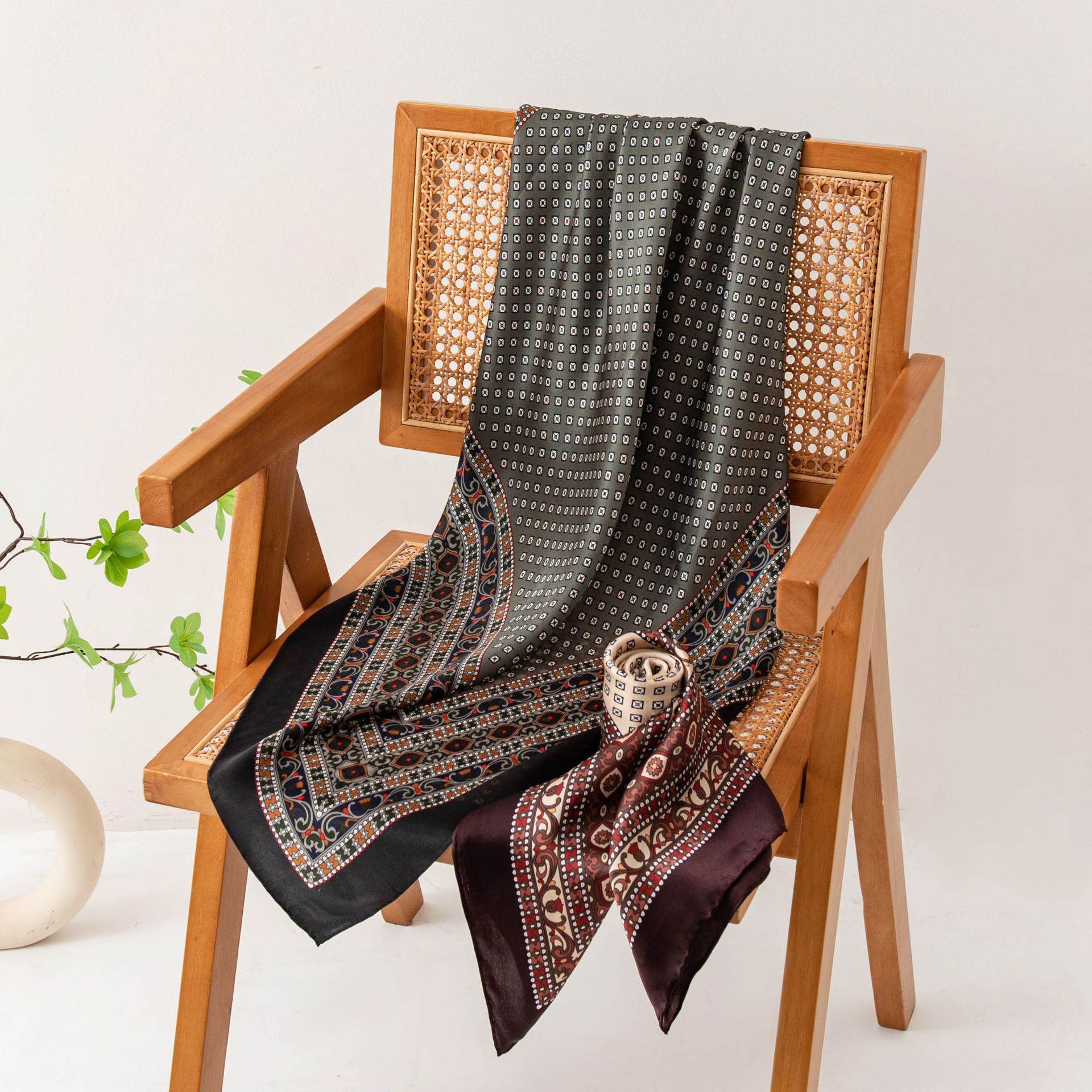 The Pure Silk Square Neck Scarf