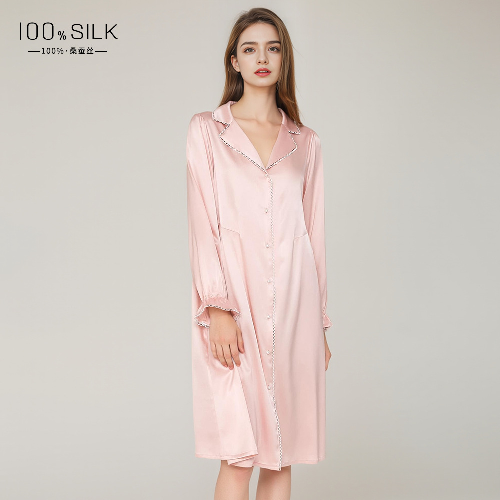 The 19 Momme 100% Mulberry Silk Shirt Dress